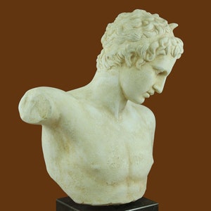 Statue eines Elefanten Jungen-Statue Altgriechisch Ephebe Von Marathon Antike Griechische Skulptur Gipsabguss Museum Reproduktion Praxiteles Meisterwerk Jugend