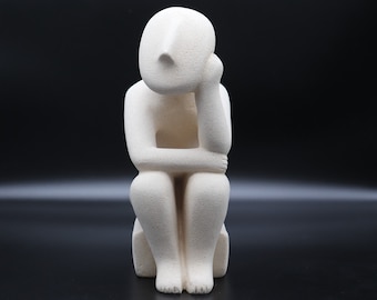 Cycladic art, Thinker statue, Cycladic sculpture, Thinking man, Ancient greek art, Large statue, Greek gifts, Cycladic idol