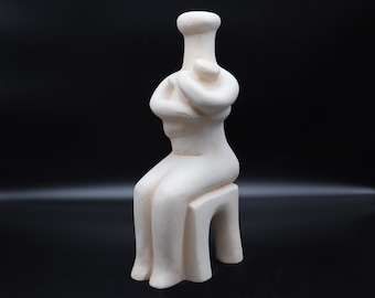 Mothers day gift, Mother and child sculpture, Cycladic art style, Motherhood statue, Large statue, Greek gifts, Maternity figurine