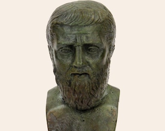 プラトンの頭部彫刻、頭部胸像博物館レプリカ哲学像石膏彫刻ギリシャ