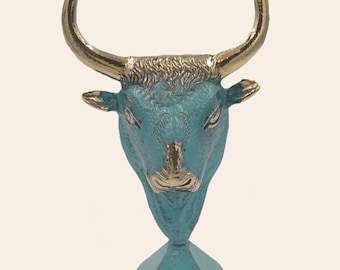 Bronze Minotaur Statue, Ancient Greek Mythology Sculpture, Mythological Bull Head Figurine, Greek Art Decor Gift