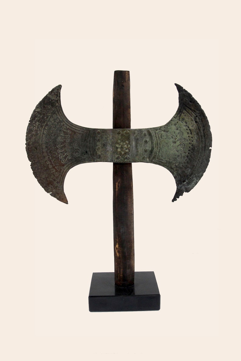 Double Sided Axe Labrys Greek Minoan Weapon Bronze Weapon Etsy