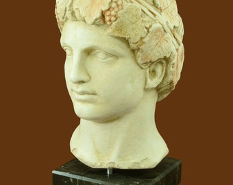 Dionysus Greek God Of Wine Head Bust Bacchus Statue Museum Reproduction Dionysus Sculpture Collectible Art Dionysos Statue Greek Mythology