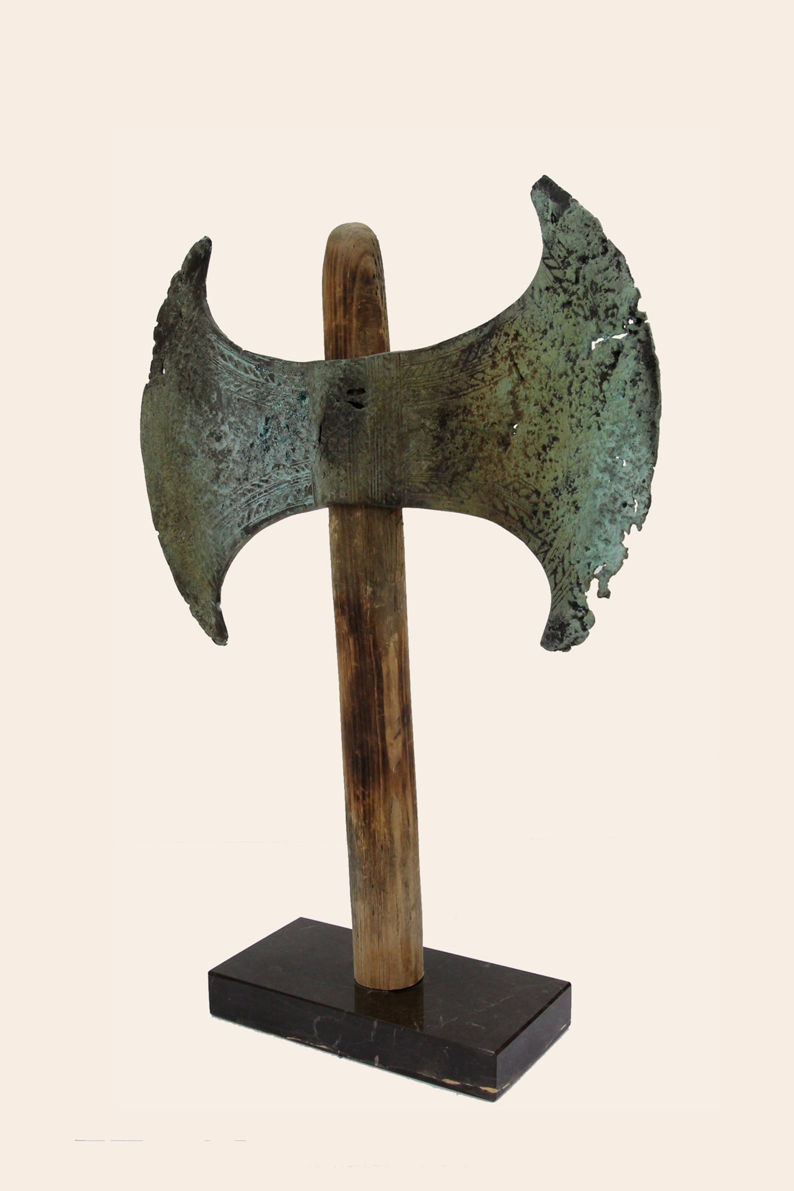 War Axe Labrys Wooden Handle Crete Greek Minoan Weapon Etsy