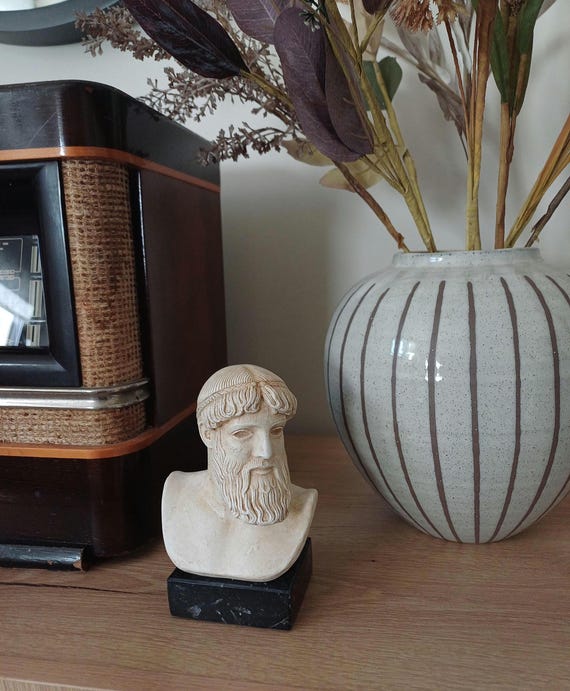 神ポセイドンまたはゼウスアルテミシオンの胸像ポセイドン石膏彫刻高