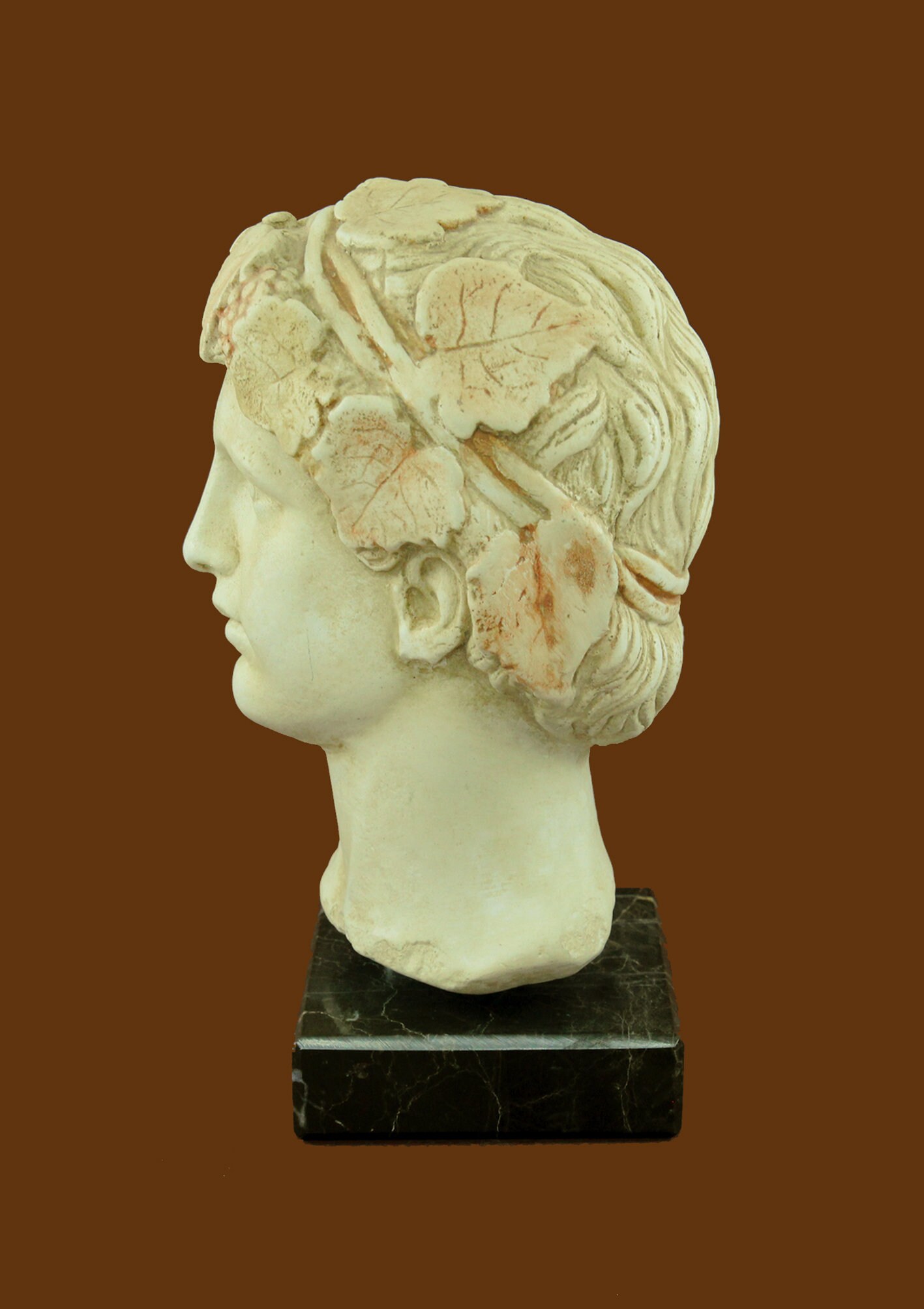 ディオニュソス ギリシャのワインの神 頭部胸像 バッカス像 博物館複製