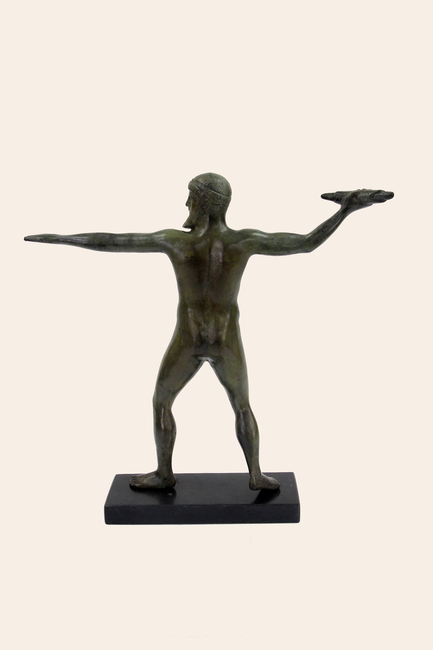 ゼウス像、ギリシャの雷神オリンポスの王、天空の神像、純銅製ギリシャ