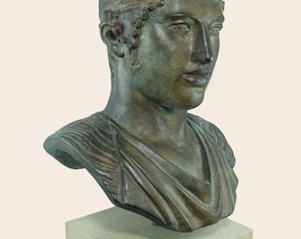 ギリシャ彫刻 石膏像 首像 古代 置物 マラソン少年像 古代ギリシャ マラソン少年像 古代ギリシャ彫刻 石膏像