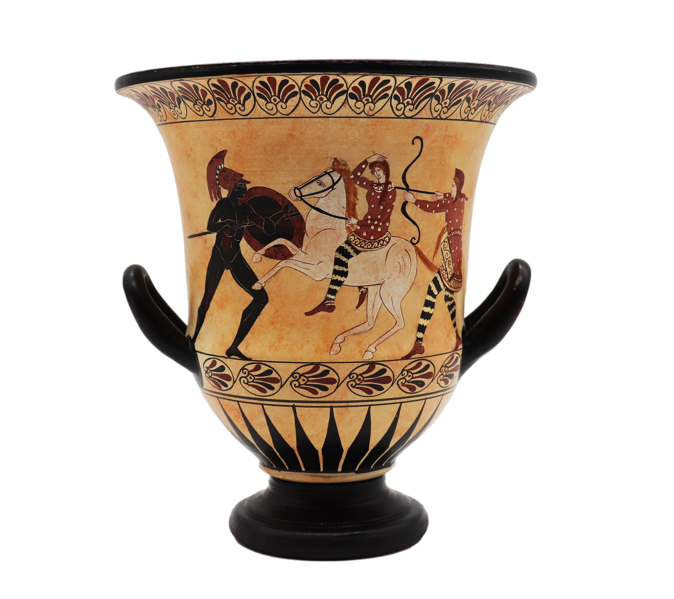 ギリシャ陶器、クラテル花瓶、黒像式陶器、古代ギリシャ花瓶