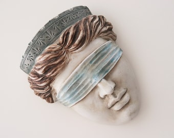Themis Wall Mask, Lady Justice Greek Goddess, Handmade Artifact, Ancient Greek Masks, Home Decor, Wall masks, Greek mythology
