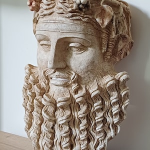 Dionysus Wall Mask, Bacchus Greek God of Wine, Handmade Artifact, Ancient Greek Masks, Home Decor, Wall masks, Greek mythology