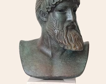 神ポセイドンまたはゼウスアルテミシオンの胸像ポセイドン石膏彫刻高