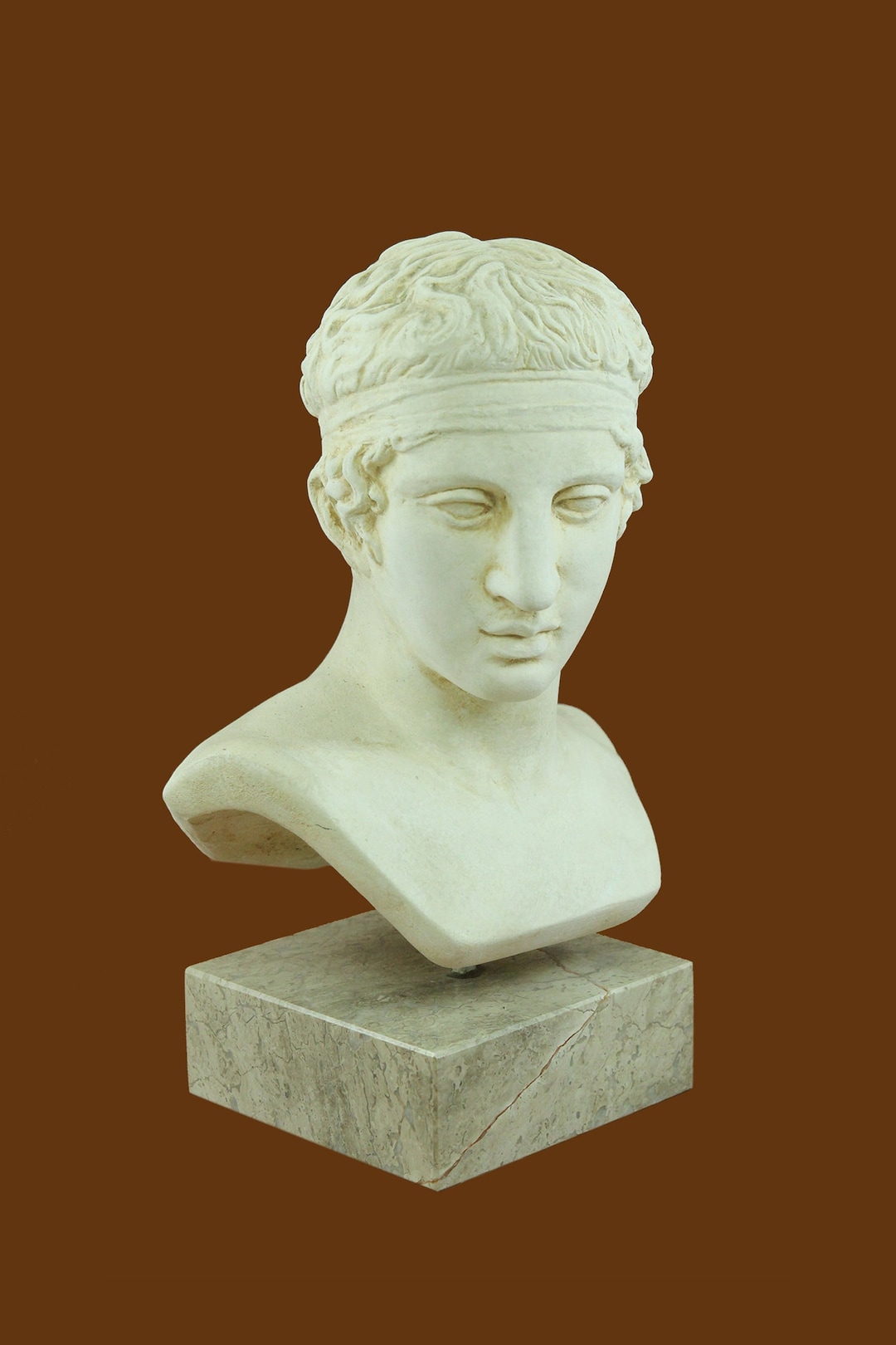 ポリュクレイトスのディアドゥメノスの胸像、古代ギリシャ彫刻、石膏