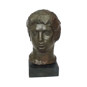 Dioniso Busto Dios Del Vino Busto Baco Estatua Museo Reproducción Dios Griego Dioniso Estatua Bronce Pátina Escultura Mitología Griega Dios