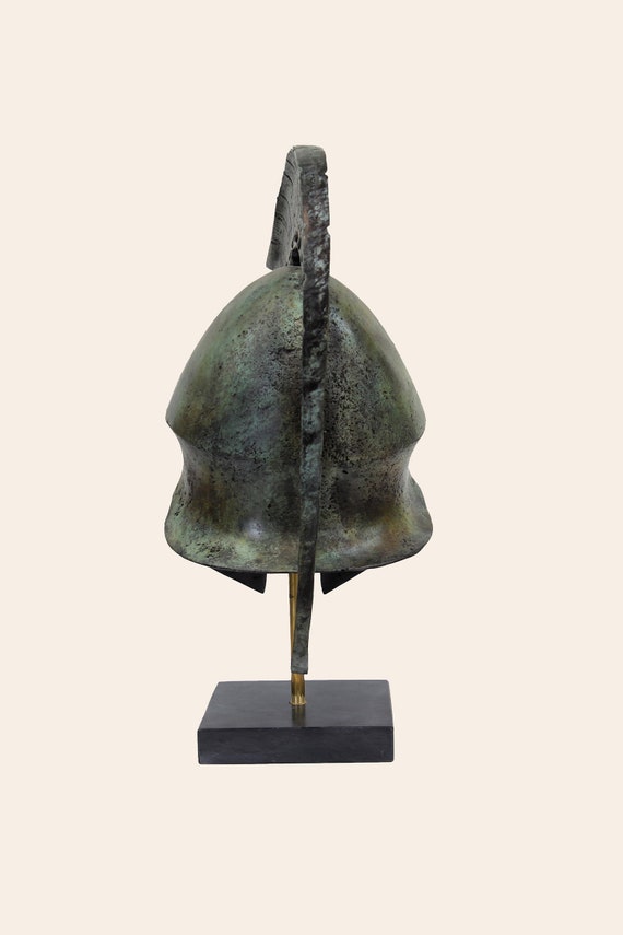 Casco corintio espartano Tamaño real Bronce sólido Casco griego Cejas Museo  de arte de calidad antigua Copia Hoplita griega Artefacto hecho a mano -   México