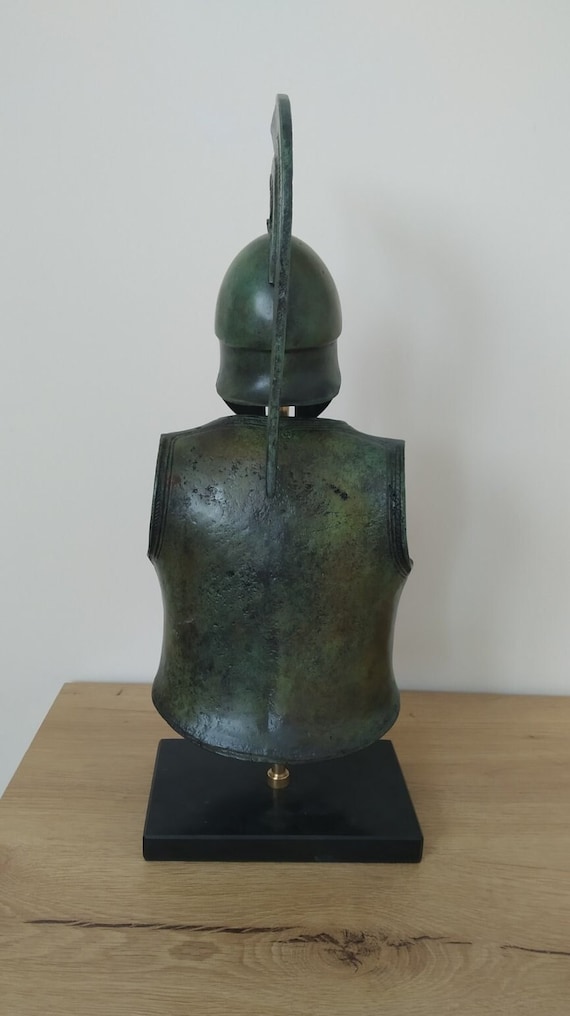 スパルタ コリント式胸甲 ヘルメット付き 古代ギリシャ戦士 ブロンズ