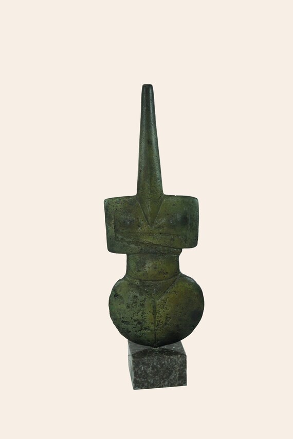 Handmade Gufo di Atene piccola statua/ / greco antico Cycladic Art/ / dea Athena simbolo