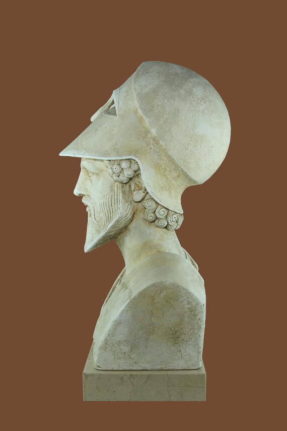 Ajax Le Grand Cheval De Troie Guerre Antique Grec Roi Guerrier De La Mythologie Grecque De Salamine Buste Aiantas Plâtre Sculpture Aias Statue Musée - 