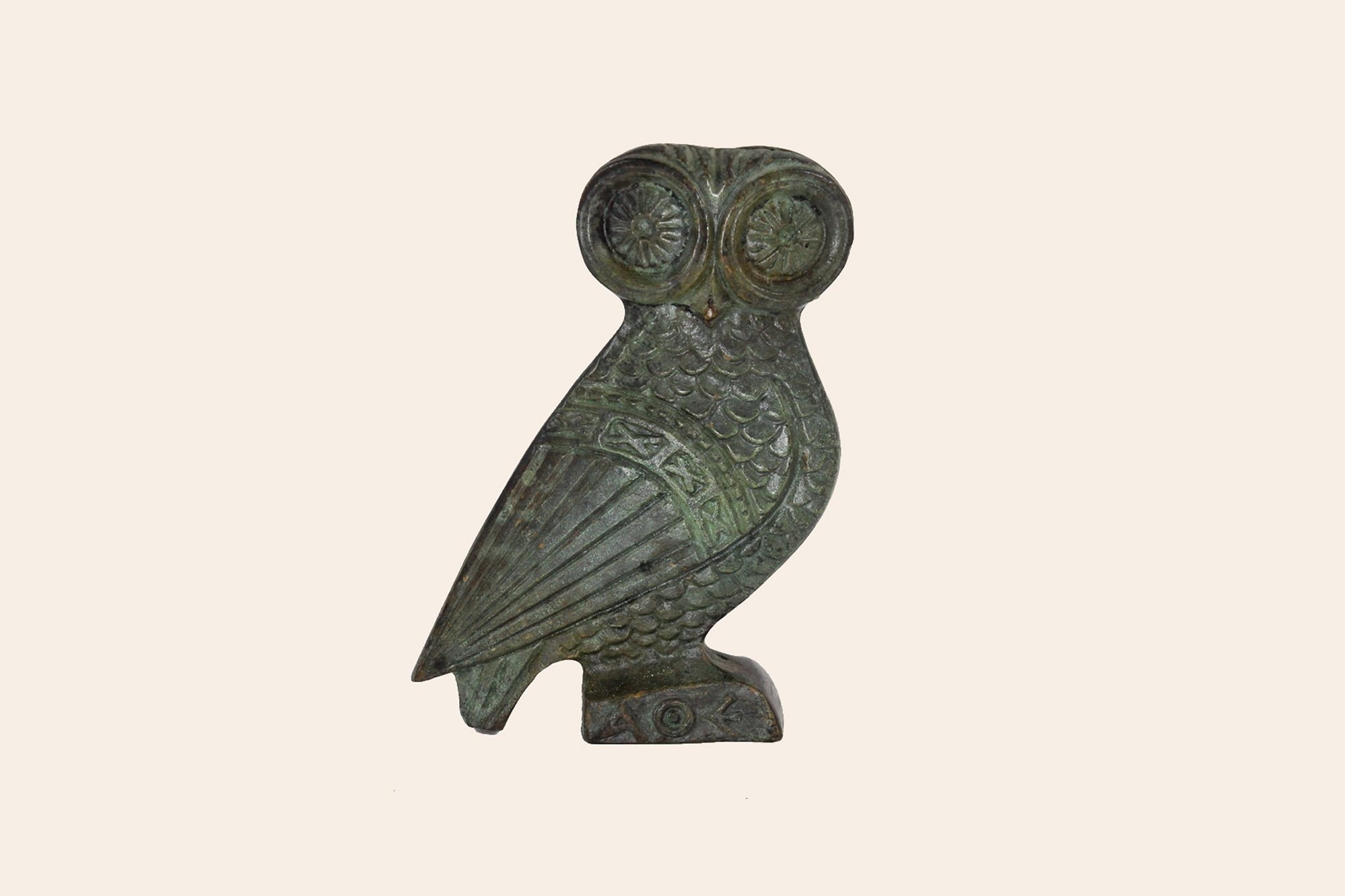 Owl of Athena Ancient Greek Sacred Owl of Athens Bronze Art Etsy UK