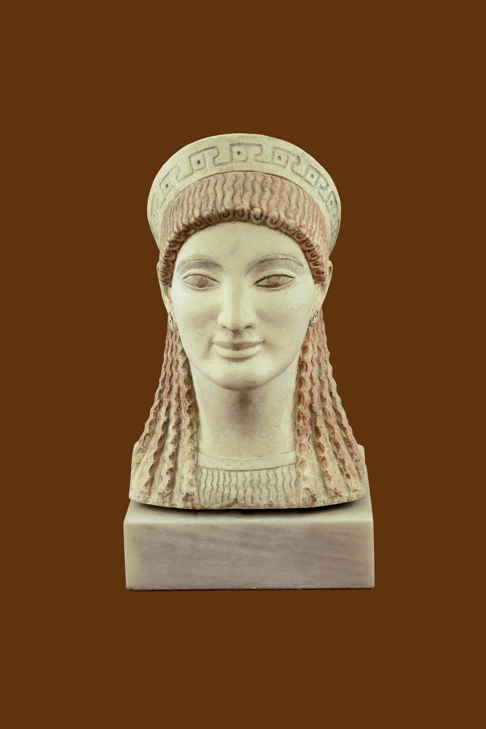アルカイック コレ 古代ギリシャ博物館の複製 手作りの彫像 胸像 アルカイック コレ 古代ギリシャ博物館の複製 手作りの彫像 胸像