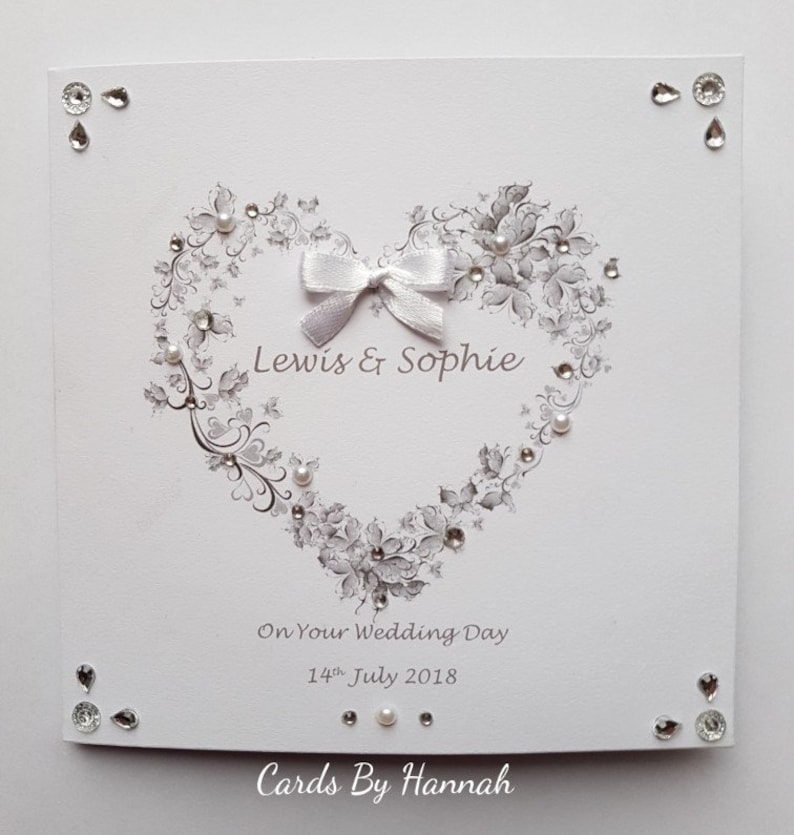 Wedding day card personalised personalized custom made Etsy
