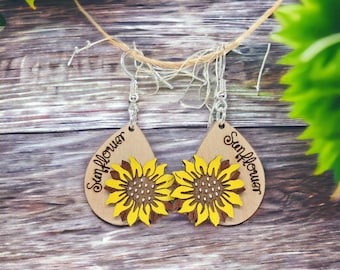 Sunflower Dangle Earrings