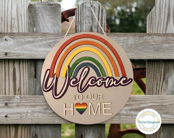 Welcome To Our Home Door Hanger/Laser Cut