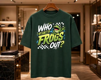 Who Let The Frogs Out Shirt, Funny Amphibian Lover, Frog Owner Gift, Retro Froggy Tee