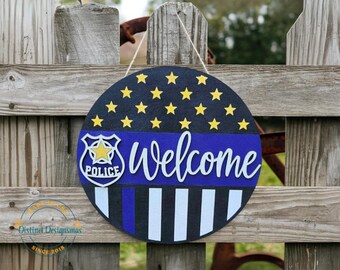 Police Welcome Door Hanger/Laser Cut Door Signs