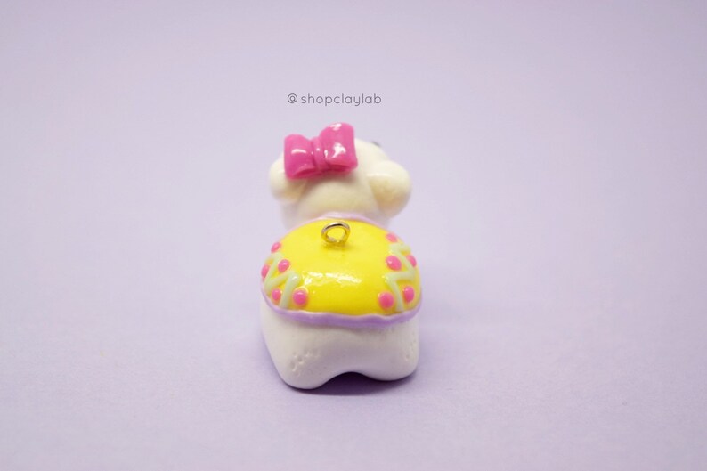 Kawaii white alpaca crochet progress keeper stitch marker clay charms cute llama planner charms fun gift ideas