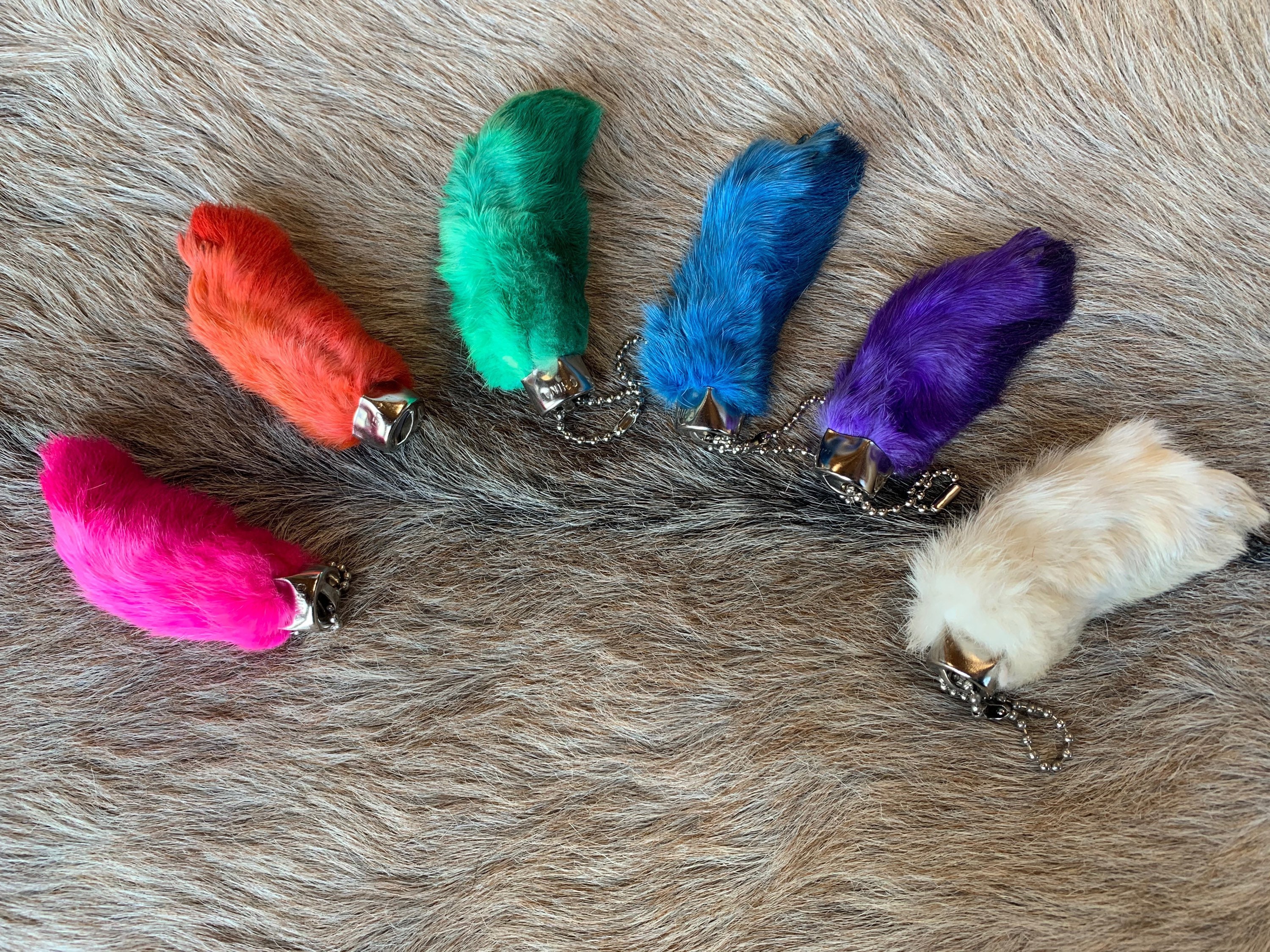 Rabbit Foot Keychain Etsy