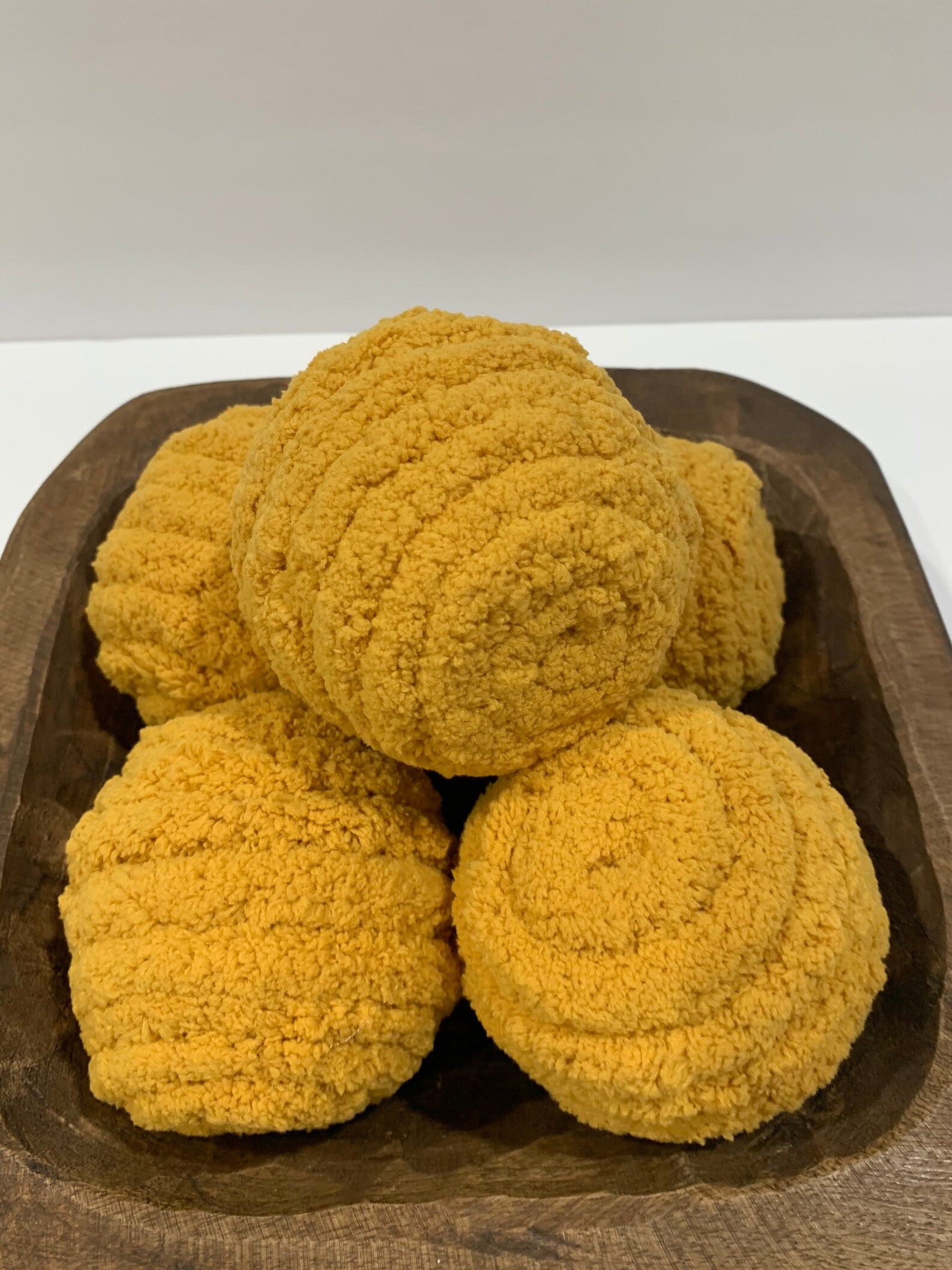 Mustard Yellow Decorative Yarn Ornament Balls Wreath Etsy