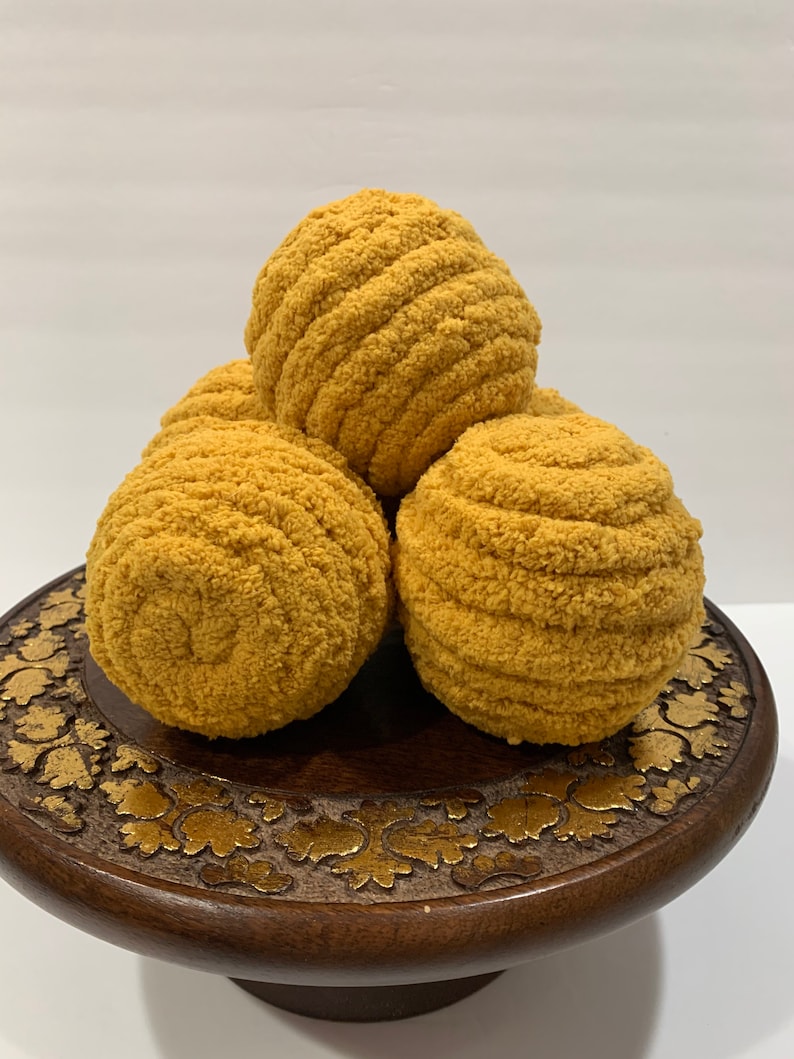 Mustard Yellow Decorative Yarn Ornament Balls Wreath Etsy