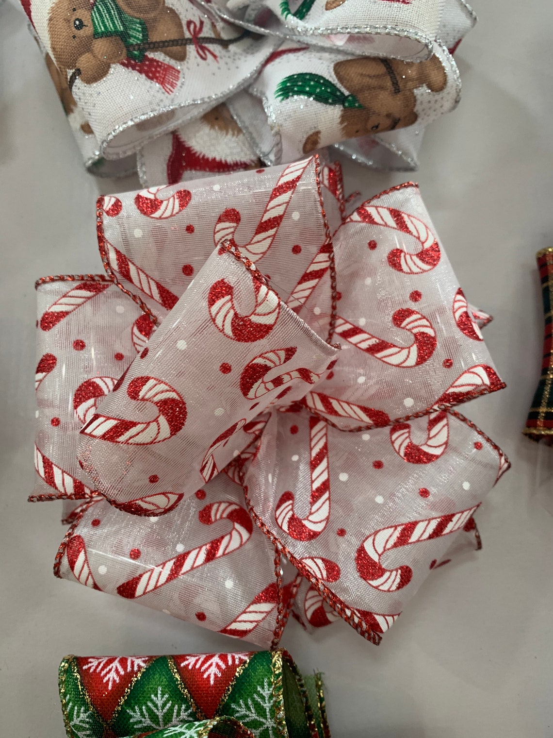 Candy Cane Christmas Ribbon WIRED 50 Yard Roll Christmas Etsy