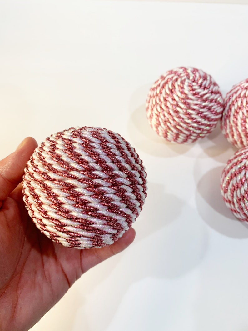 Decorative Rope Ornament Balls Christmas Decorations Etsy