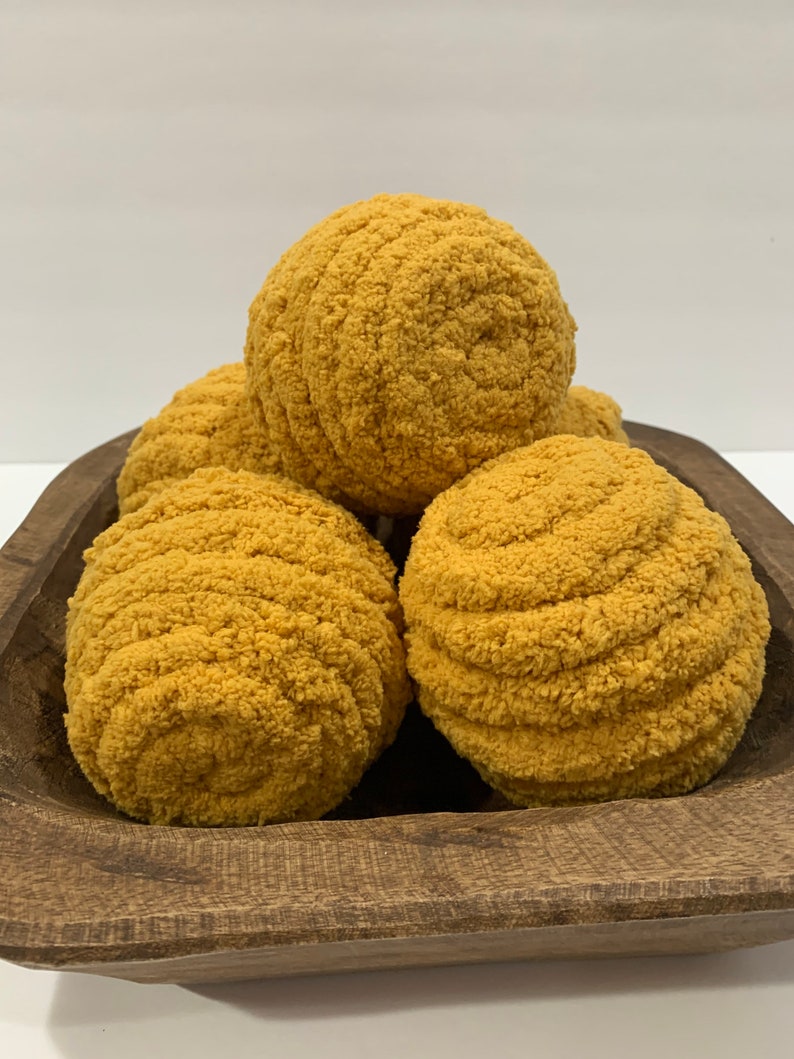 Mustard Yellow Decorative Yarn Ornament Balls Wreath Etsy