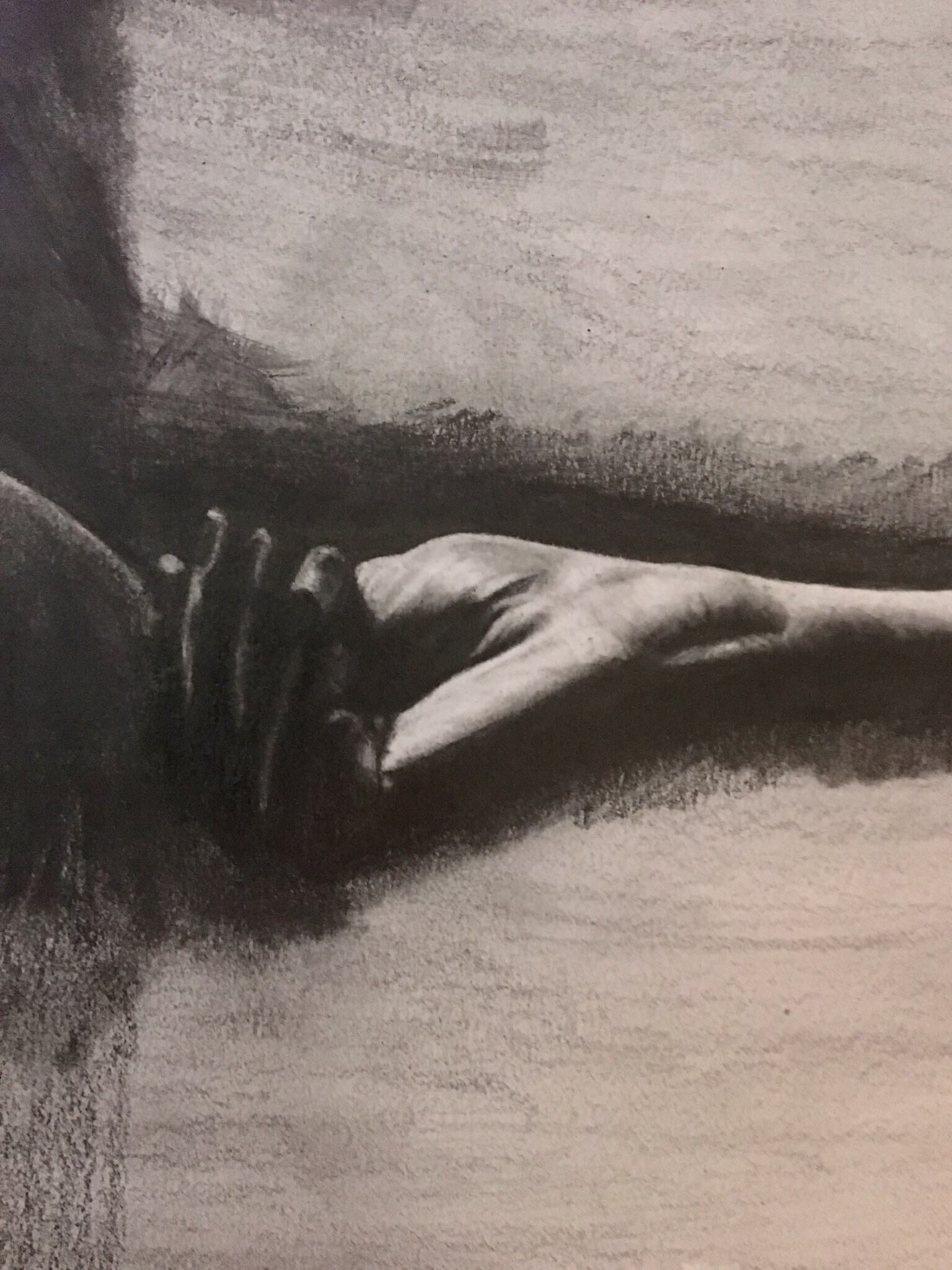 Original Charcoal Drawing Black and White Art Reflection - Etsy