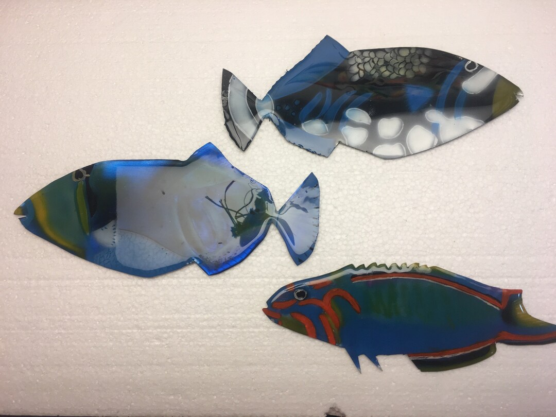 Metal Wall Fish Art Etsy