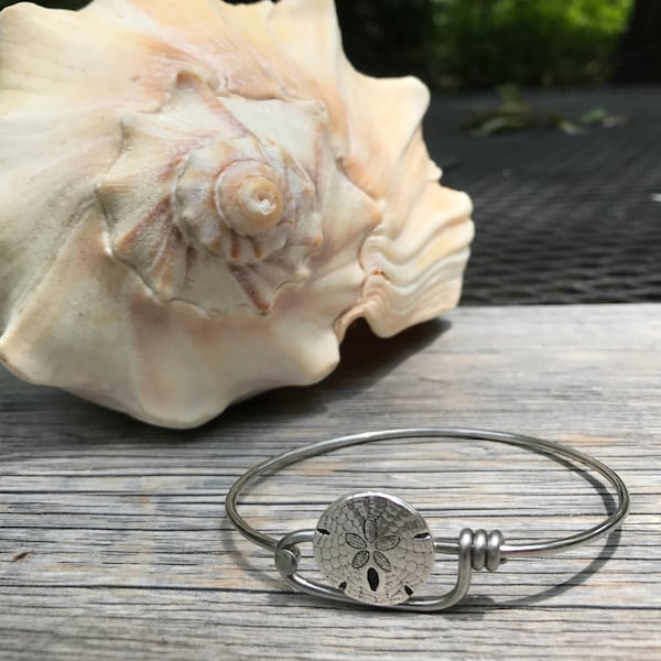 sand dollar braclet, bicycle spoke bracelet, nautical jewelry