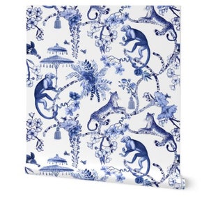 Chinoiserie Wallpaper | Whimsy | Peel and Stick | Removable Woven Wallpaper | Backdrop | Renter Friendly Wallpaper | Insect Wallpaper
