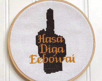 Patrón digital / Hasa Diga Eebowai / Punto de cruz subversivo