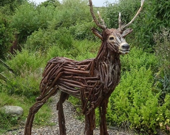 Stag Deer Large driftwood garden sculpture