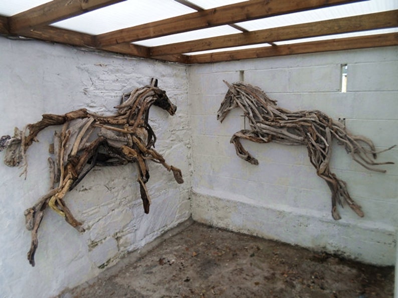 Driftwood Horse Wall Hanging Sculpture Etsy UK