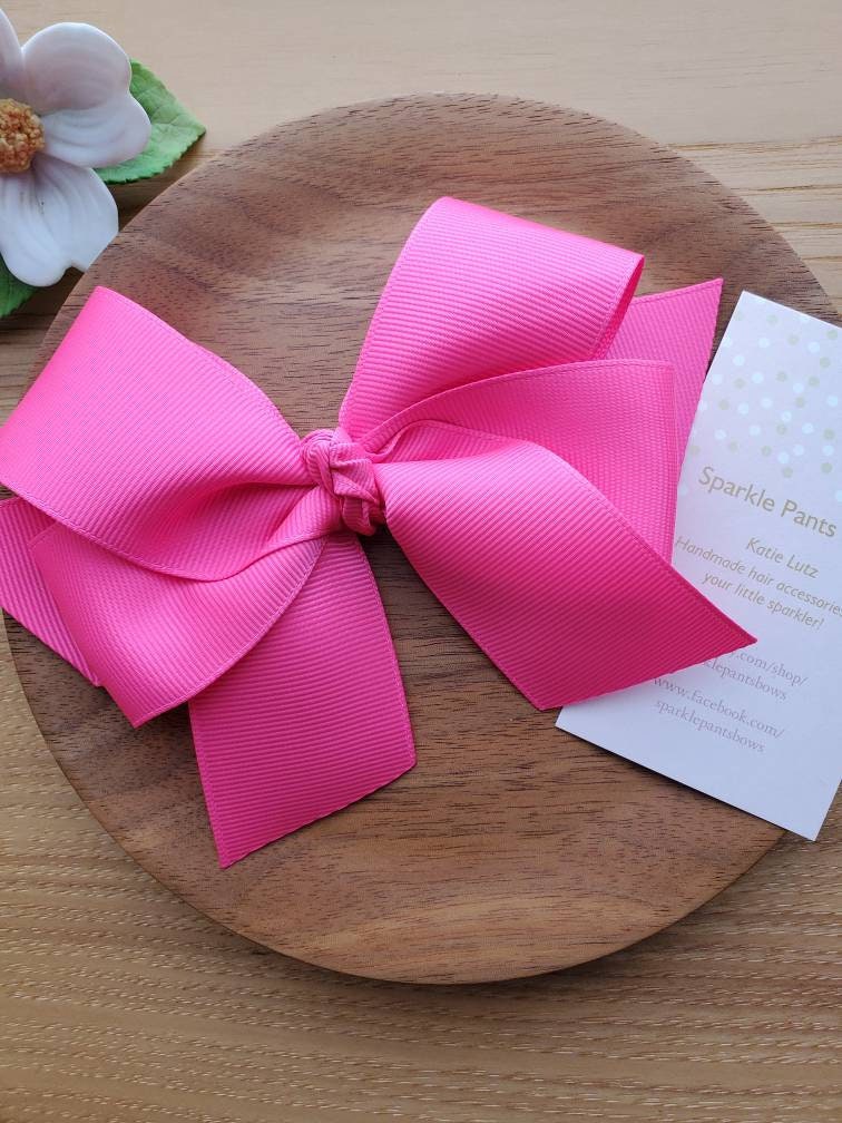 XL Hot Pink Bow 