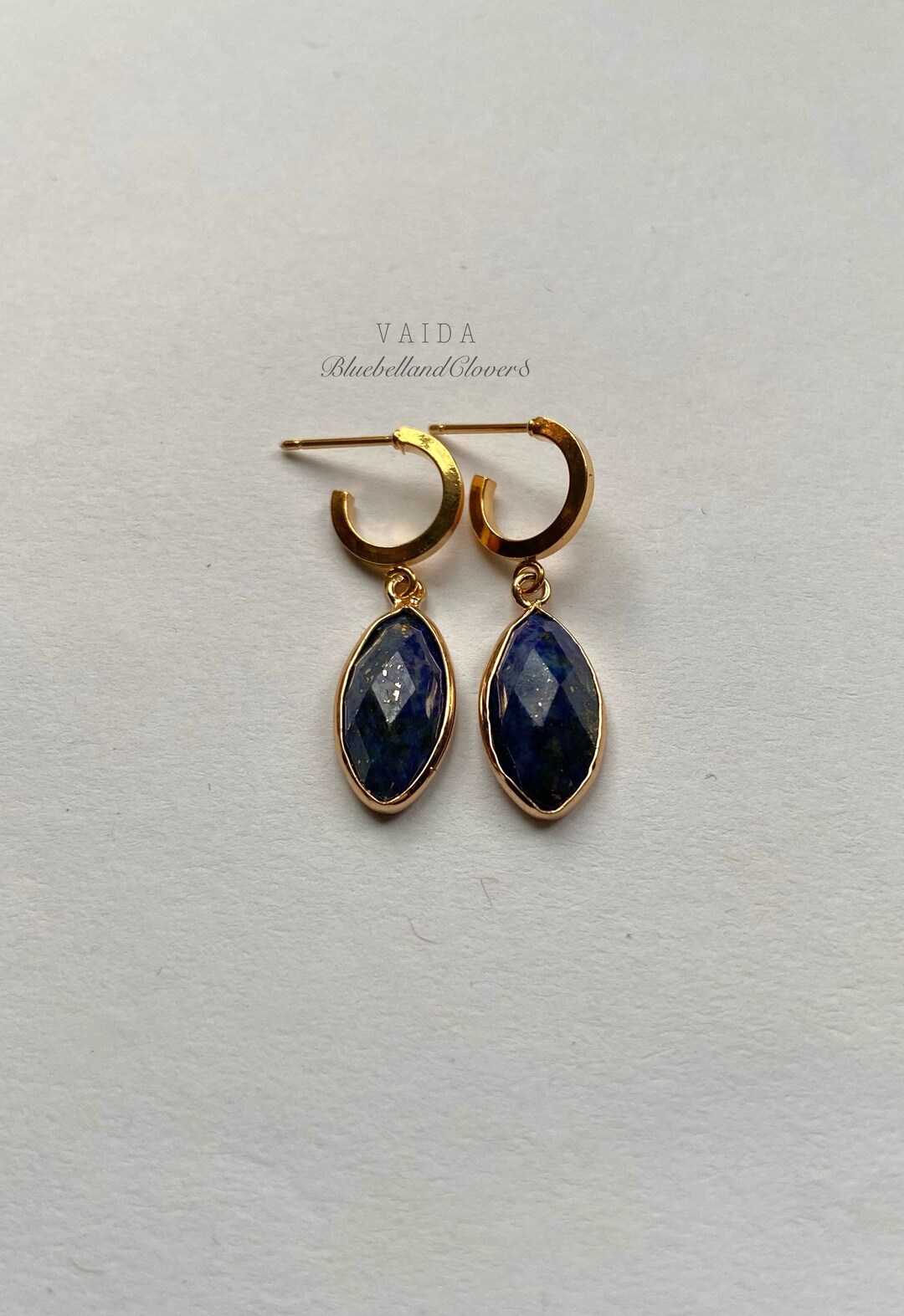 Rafaela Donata LAPISLAZULI - Ohrringe - Gelbgold/goldfarben
