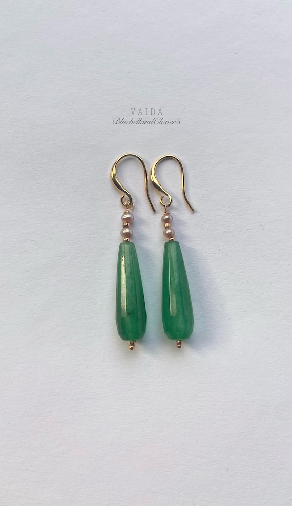 Jade | Disc Drop Earring | WoolOvers UK