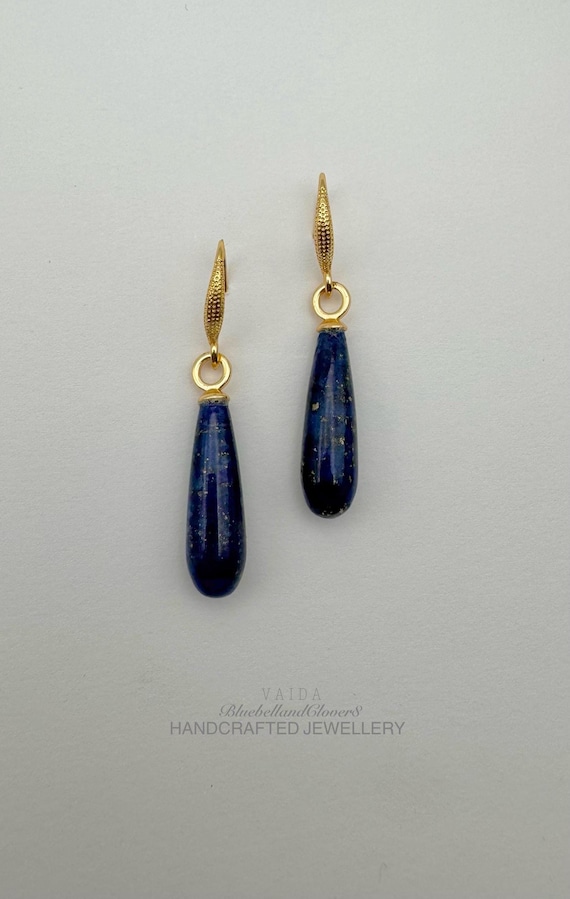 Boucles D'oreilles élégantes En Lapis Lazuli - Neuf Avec Défauts