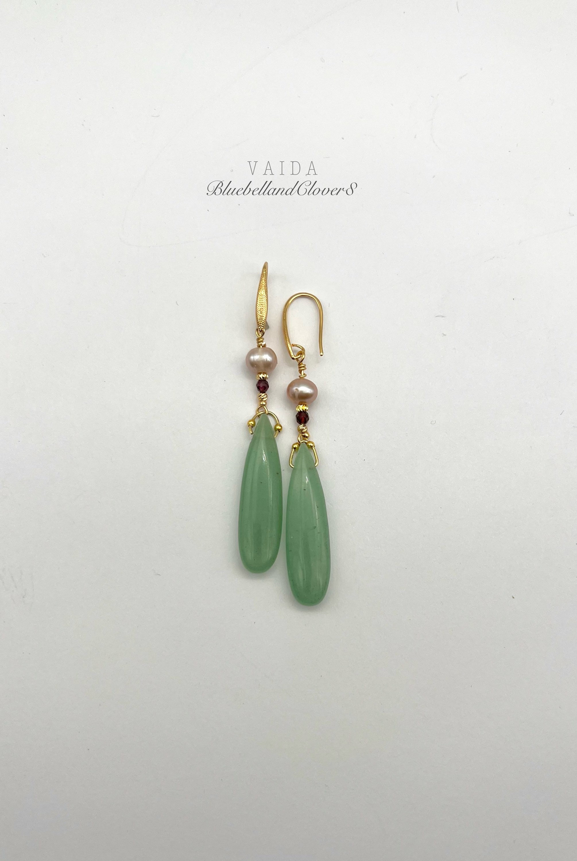 Simple Honey Jade Drop Earrings Simple Honey Jade Drop Earrings