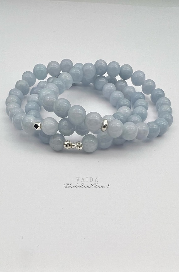 Genuine aquamarine bracelet deals