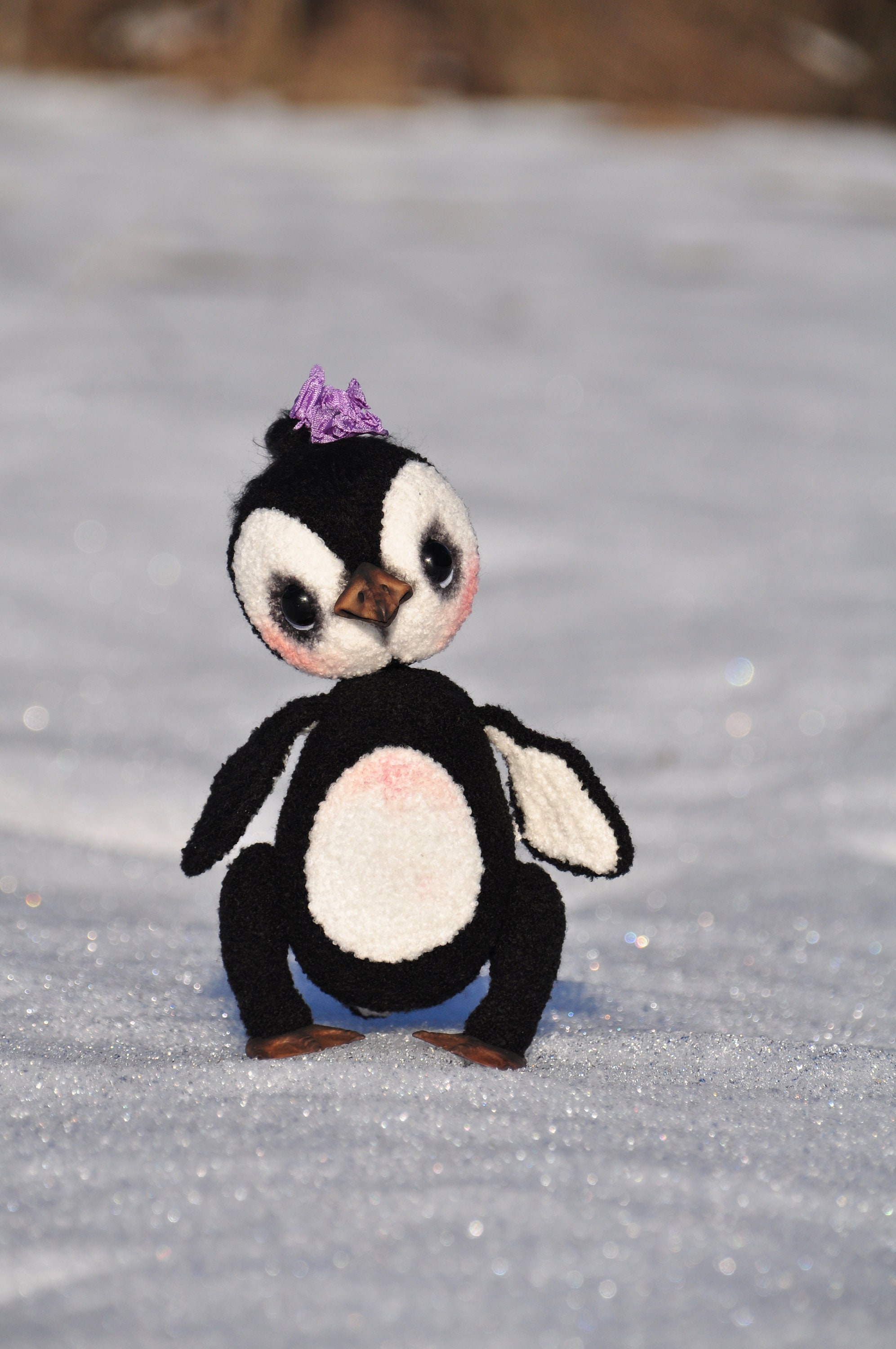 Cute penguin girl Penguin figurines Collectible toy Penguin Etsy